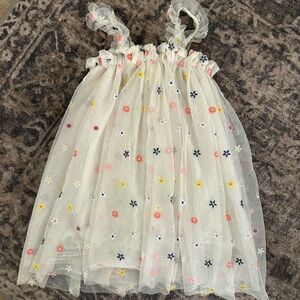 Floral Embroidered Tulle Dress